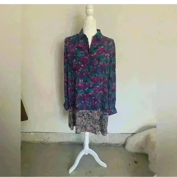 BCBGMaxAzria Bradyn Floral Button Down Shirt Dress Size small - Picture 1 of 7